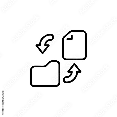 File sharing - Flat minimal icon
