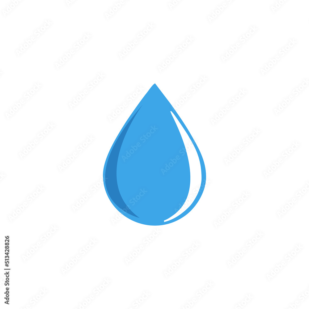 abstract set of blue water drop icons on white background abstract set of blue water drop icons on white background