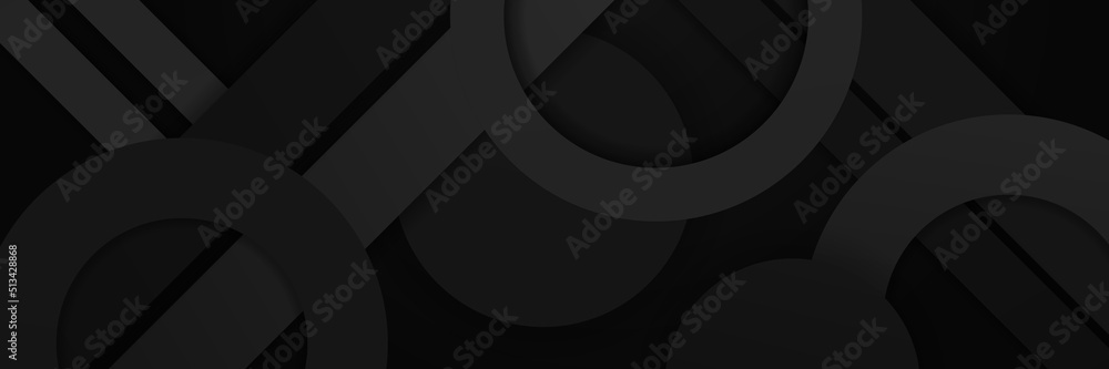 Modern dark black abstract banner background. vector background sports ...