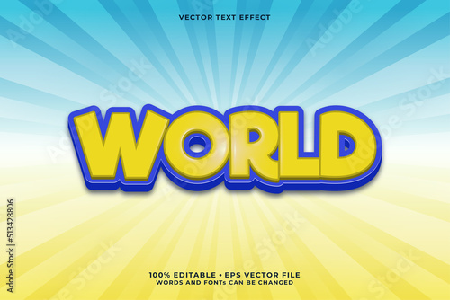 World Text, Editable Text Effect