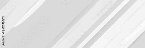 Minimal geometric white light banner background abstract design. Vector abstract graphic design banner pattern background template.