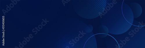 Modern dark blue banner background abstract geometric pattern light. Abstract blue background banner poster with dynamic. technology network Vector illustration.