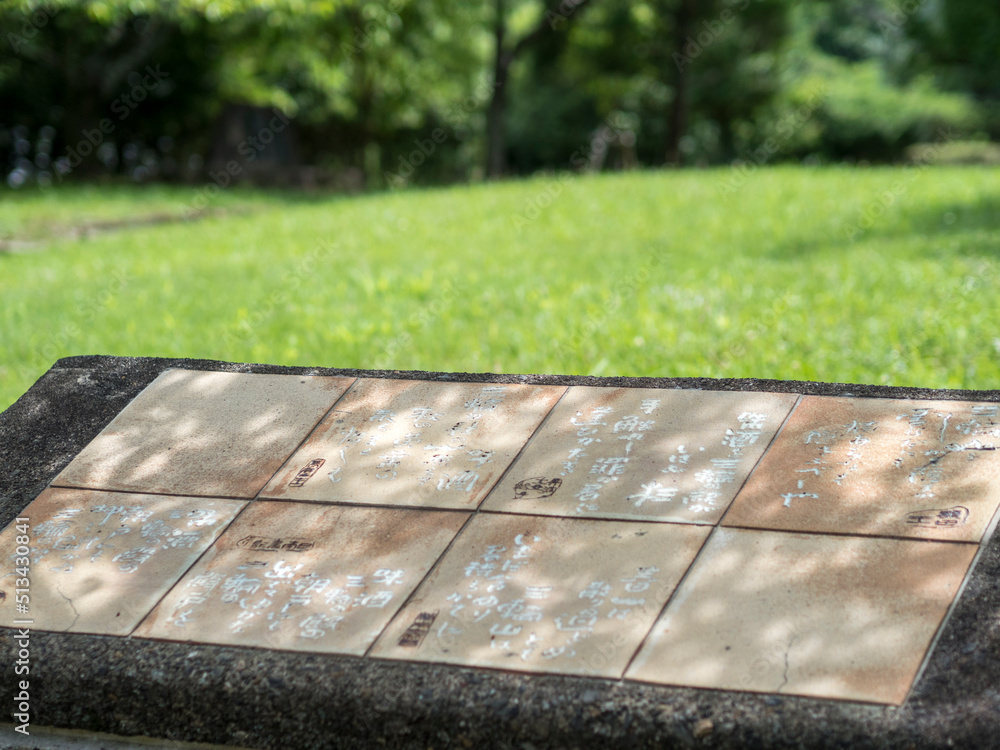 Fototapeta premium 公園の石板