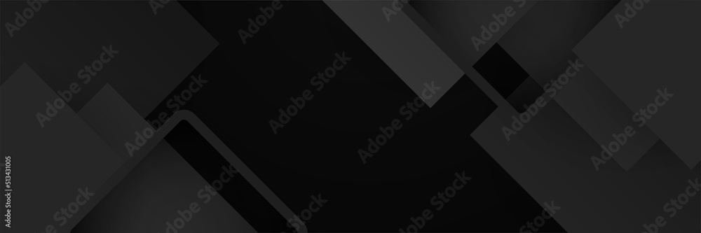 Black abstract banner background. Dark deep black dynamic vector background with diagonal lines. Modern creative premium gradient. 3d cover of business presentation banner with geometric element Black abstract banner background. Dark deep black dynamic vector background with diagonal lines. Modern creative premium gradient. 3d cover of business presentation banner with geometric element