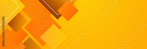 Abstract minimal orange banner background with geometric creative and minimal gradient concepts, for posters, banners, landing page concept image.