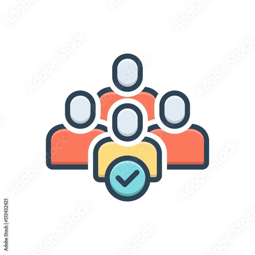 Color illustration icon for adequate