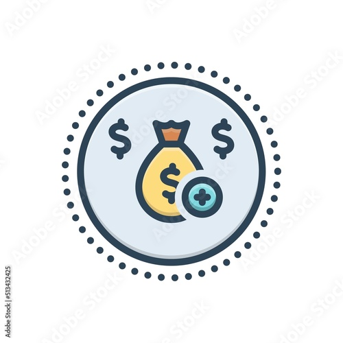Color illustration icon for allowance