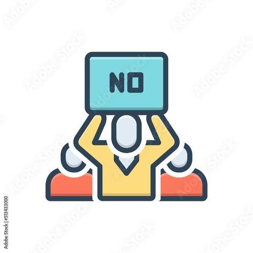 Color illustration icon for resist