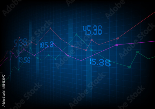 Stock market concept abstract background. Business graph