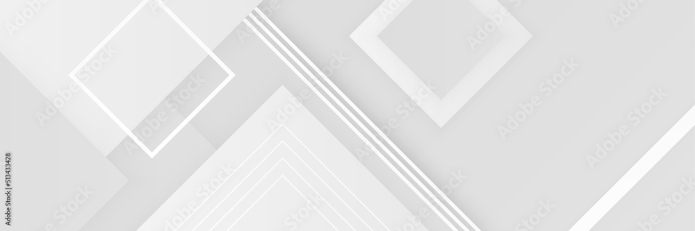 Modern elegant white banner background with shiny lines and geometric element shapes Modern elegant white banner background with shiny lines and geometric element shapes