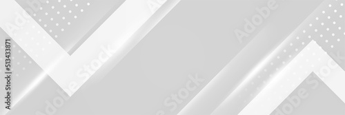 Abstract white grey hi-tech polygonal corporate banner background