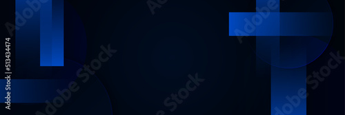 Modern dark blue banner background