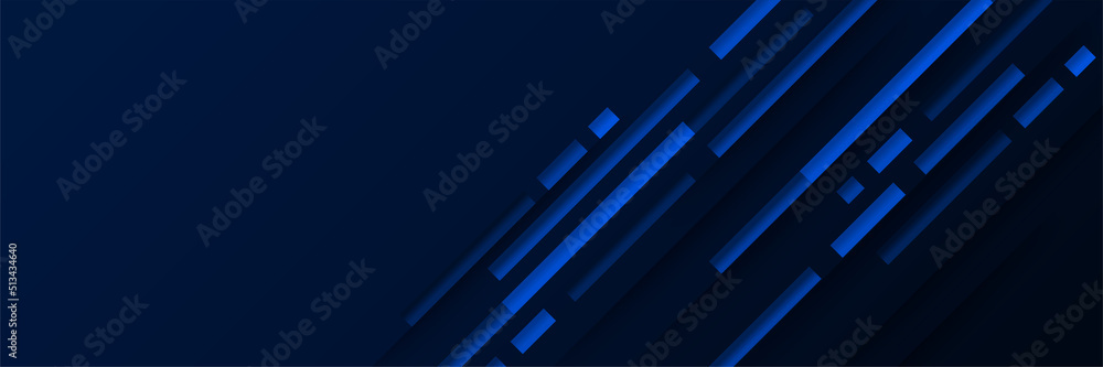 Obraz premium Modern dark blue banner background