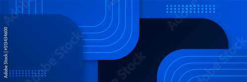 Modern dark blue banner background