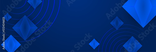 Modern dark blue banner background