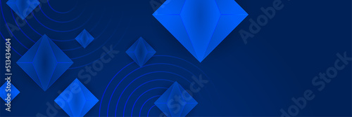 Modern dark blue banner background