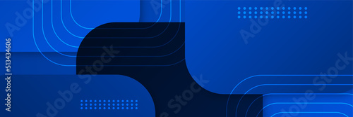 Modern dark blue banner background