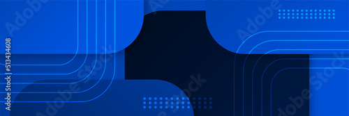 Modern dark blue banner background