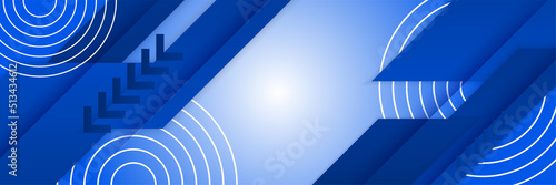 Modern dark blue banner background