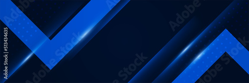Modern dark blue banner background