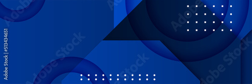 Modern dark blue banner background