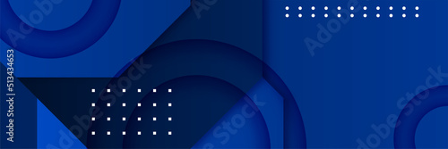 Modern dark blue banner background