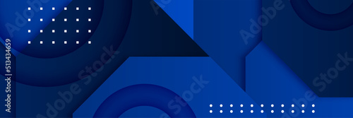 Modern dark blue banner background