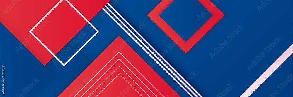 Blue red abstract banner background with stripes lines and geometric element shapes design. Abstract red blue background vector illustration Blue red abstract banner background with stripes lines and geometric element shapes design. Abstract red blue background vector illustration
