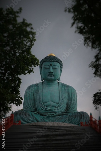 Big Buddha on a high mountain