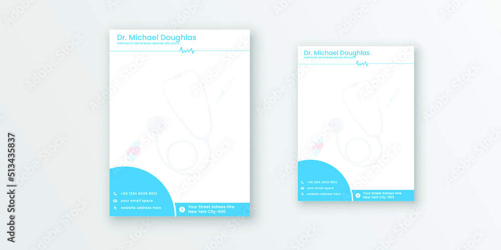 Doctors business letterhead pad template