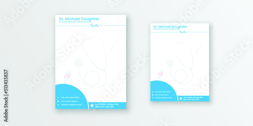 Doctors business letterhead pad template