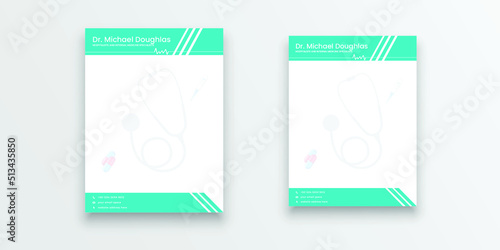 Doctors business letterhead pad template