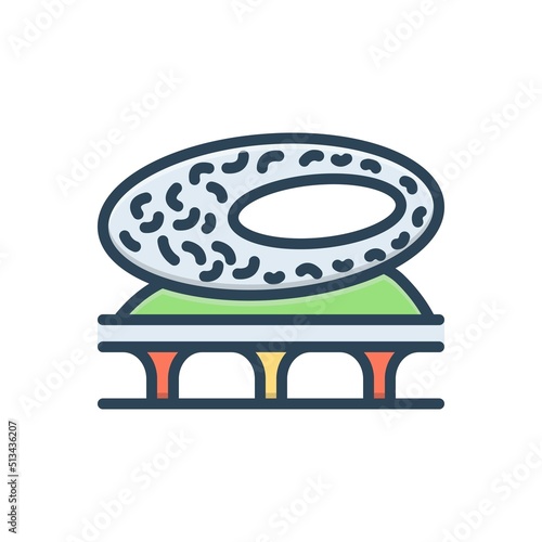 Color illustration icon for dubai