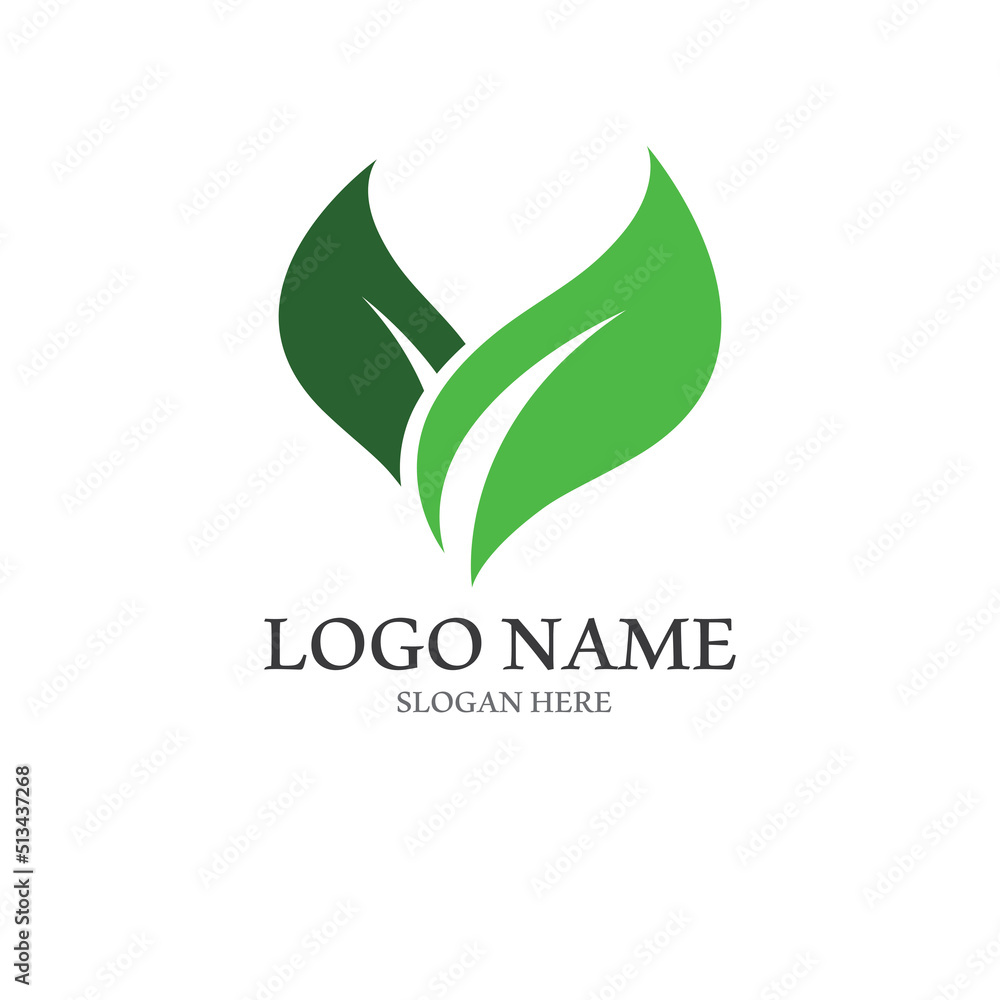 Green leaf Logo and symbol vector Green leaf Logo and symbol vector