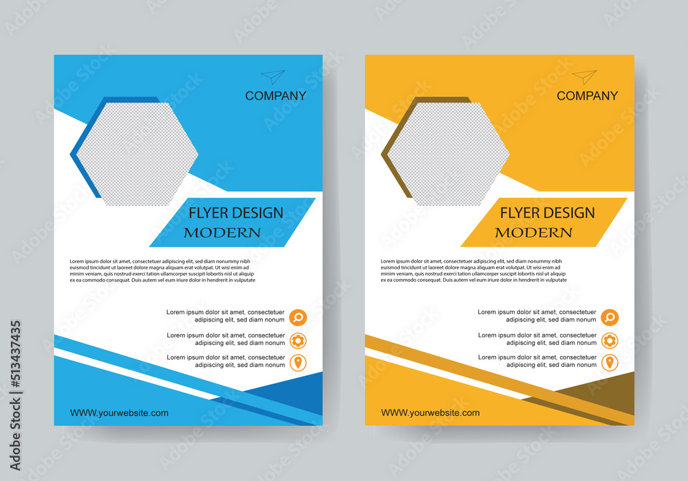 Modern A4 Flyer design template