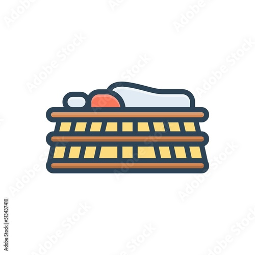 Color illustration icon for death
