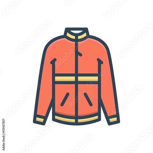 Color illustration icon for fleece