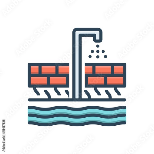 Color illustration icon for groundwater