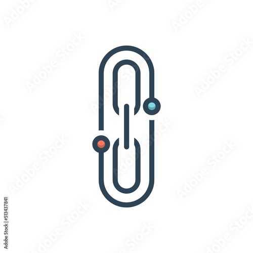 Color illustration icon for links