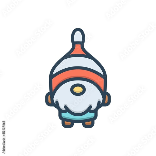Color illustration icon for patrick