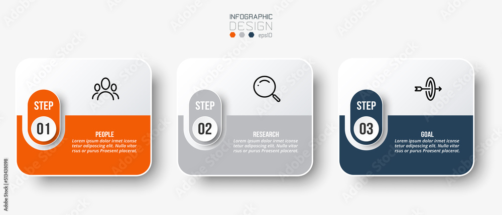 Infographic template business concept with step. Infographic template business concept with step.