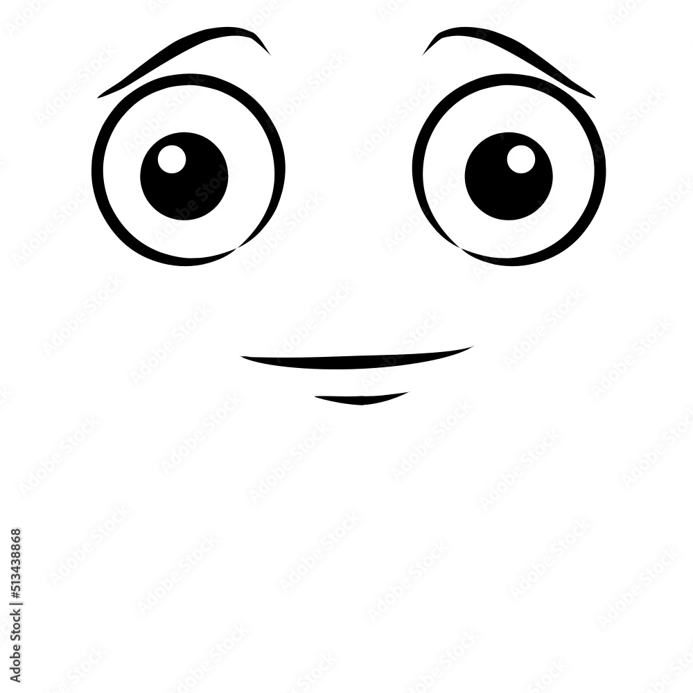 Expressive eyes and mouth, Cartoon face, Cartoon expressive, Expressive eyes and mouth, Vector format,
