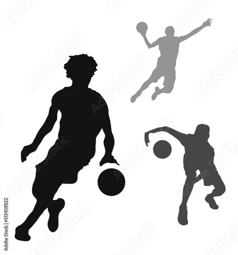 Basketball players logo - Vector