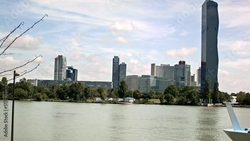 The austrian shore of Danube river photo