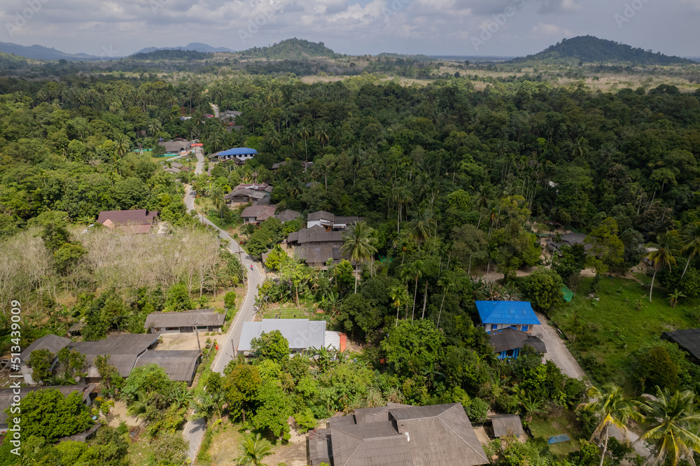 Baan Klang Mountain in Thailand Take a picture with a drone