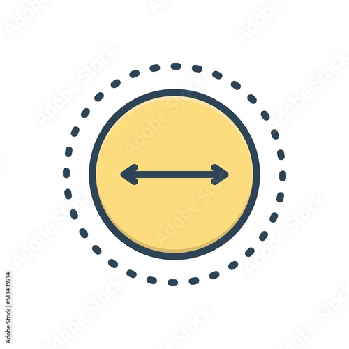 Color illustration icon for sized