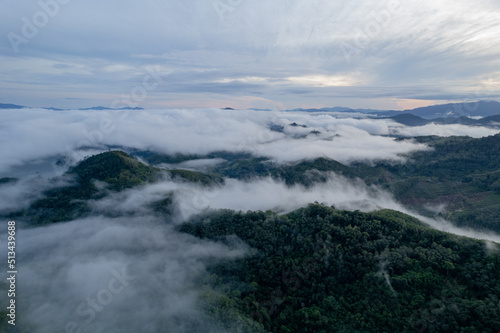 Mountain and fog in Thailand Take a picture with a drone © Abdul