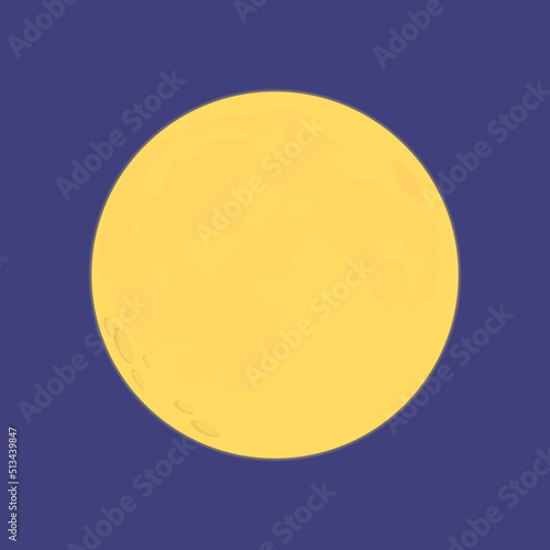 Vector illustration of full moon.