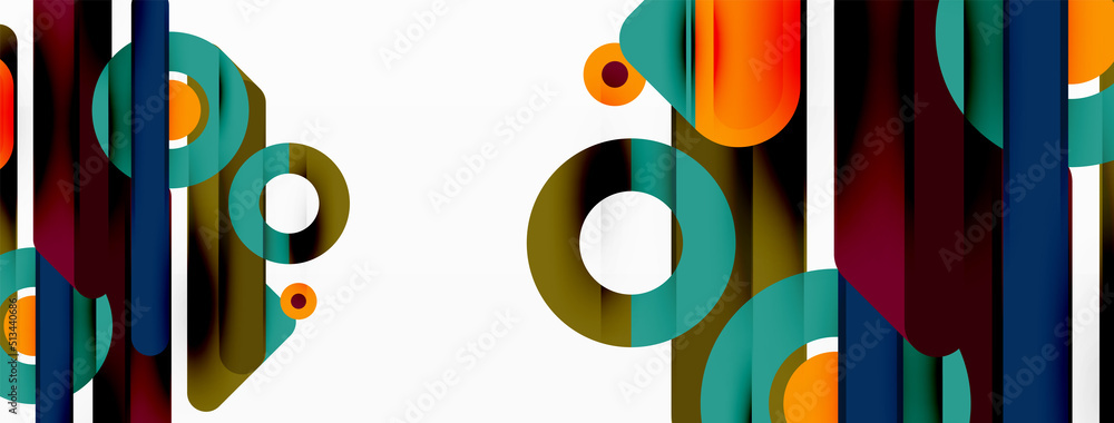Creative geometric wallpaper. Minimal lines and circles background Creative geometric wallpaper. Minimal lines and circles background