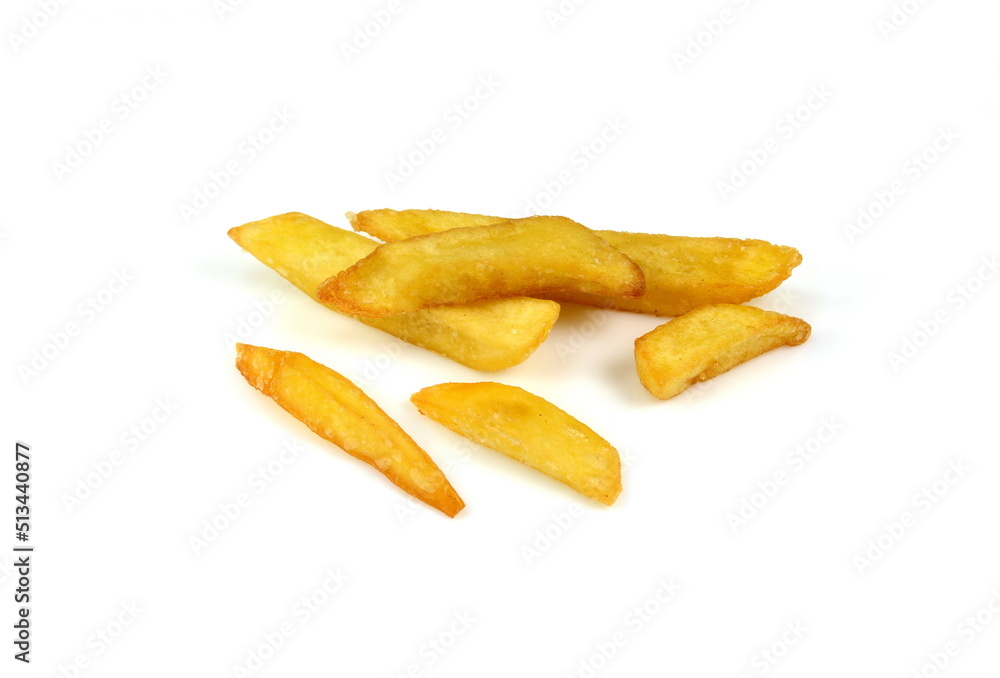 French Fried Potatoes isolated on white background French Fried Potatoes isolated on white background